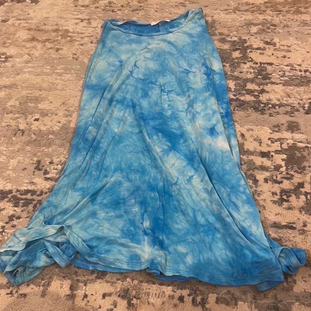 Blue tye dye dress